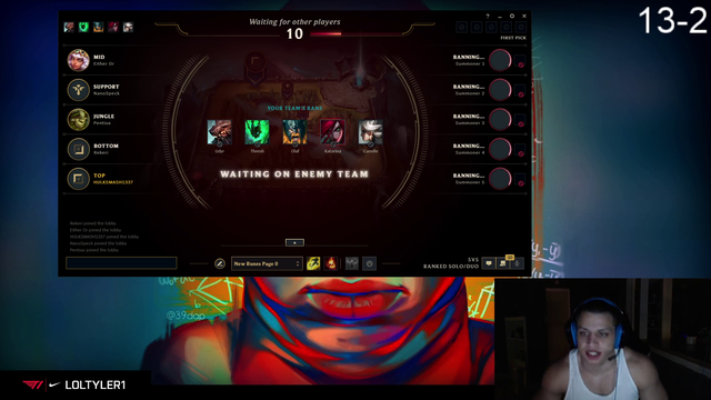Tyler1 on chat spamming one copypasta