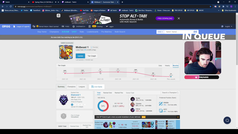 Midbeast gets owned by his own Tyler1 sub alert.