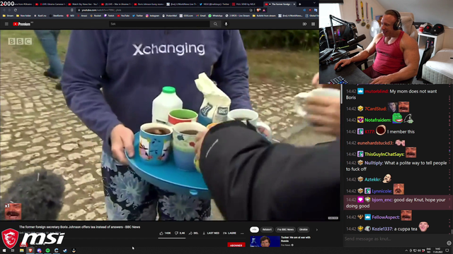 Knut loves Boris Johnson KEKW TeaTime