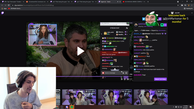 Pokimane is hired. Pog