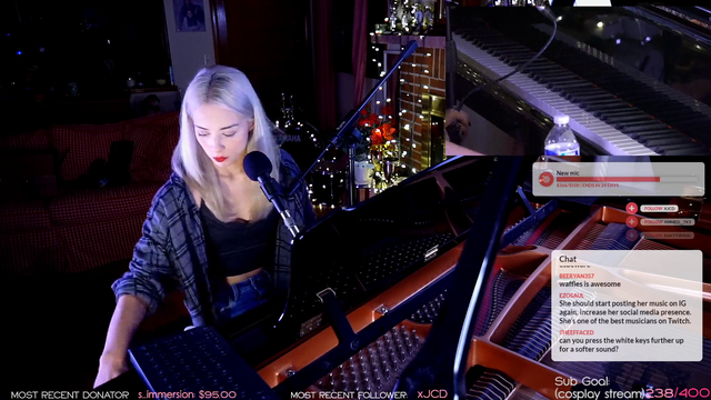 Waffles explains how to hit piano keys
