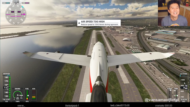 VaN plays Flight Simulator