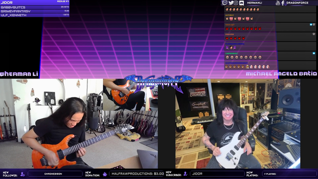 DragonForce guitarist Herman Li shredding with legendary guitarist Michael Angelo Batio