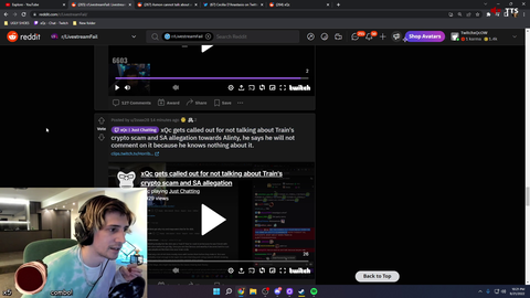 xQc on LSF clipping his narrative about trains crypto scam and turning it into a bad light