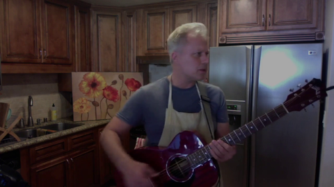 Henry plays an acoustic version of Eruption