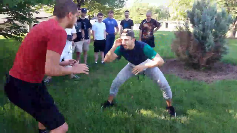 Erobb and Hyphonix wrestle