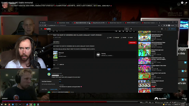 Asmongold Experience's YouTube Ads