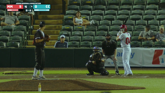 David Honk crushes the ball and gets an inside the park home run with some good baserunning
