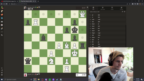 xqc pulls a xqc after winning a chess game