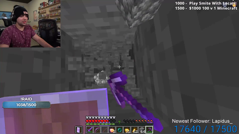 Mizkif against 50 viewers in Minecraft