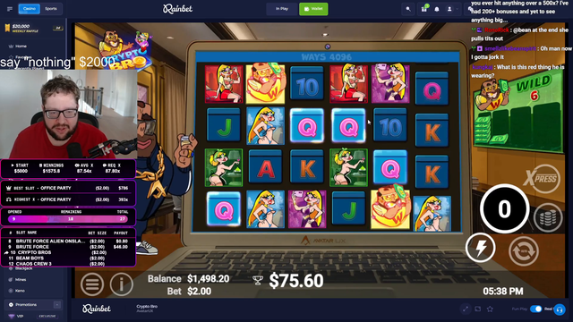 Bean almost gets banned while playing slots