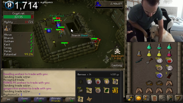 Dog breaks twitch stream