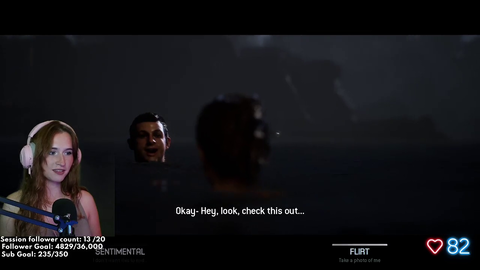 Streamer's heart rate spikes to 150 during flirting scene in The Quarry.