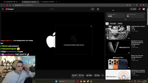 xQc says Apple has fallen behind on innovation with the iPhone Duo