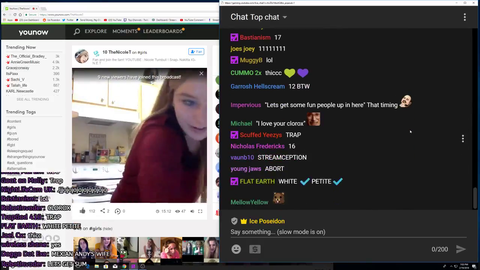 Ice meets a somewhat equivalent version of himself on Younow.