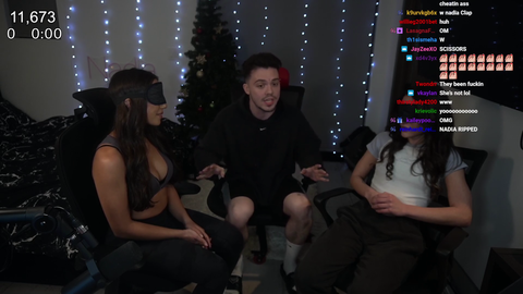 Nadia kisses Ari on stream w/ Faze Adapt