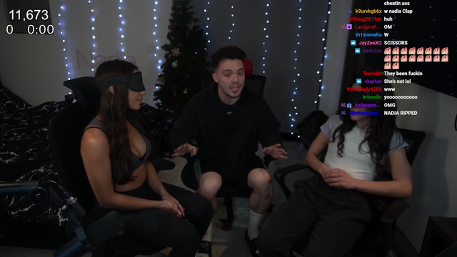 Nadia kisses Ari on stream w/ Faze Adapt