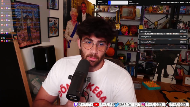 Hasan reaches $30k in fundraising for the Red Crescent within 15 minutes of setting up