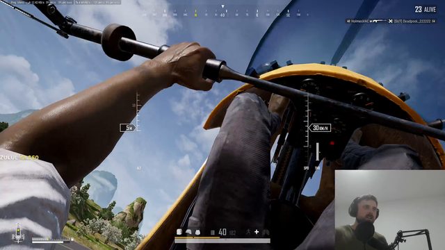 Forsen learns how to fly with the UAF in PUBG