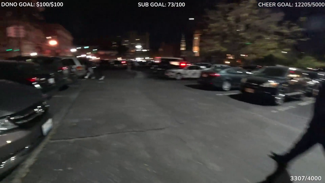 itsstephlee gets freaked out by masked man.