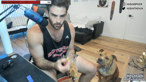 Hasan Eating Dog Food