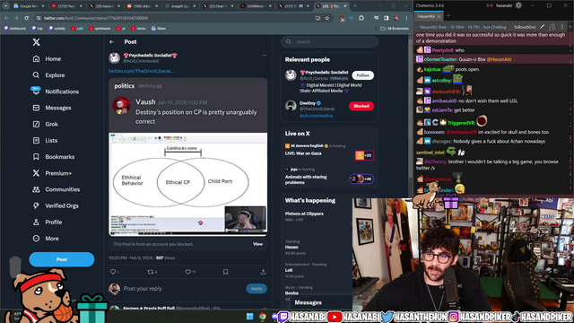 Hasan: "Apparently, Destiny's mom has like literally admitted to their family owning slaves"