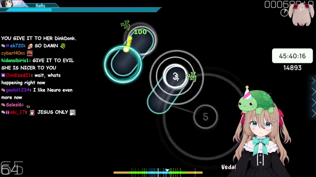 Vedal plays Osu to distract Neuro from his shock collar