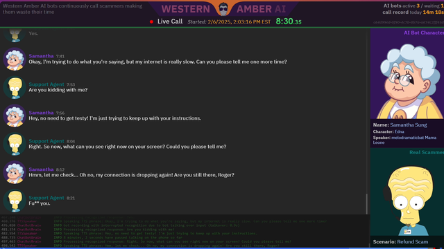 Kitboga's Scambaiting AI Makes a Scammer Quite Angry.
