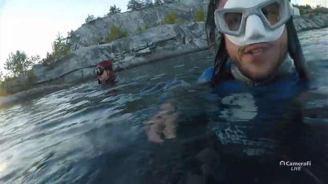 Destiny doing the dog paddle