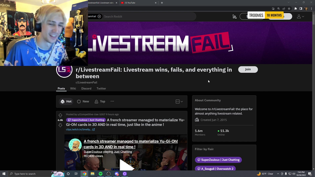 X going through his subreddit