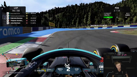 Mercedes Benz F1 Esports Drivers get into it after a near collision