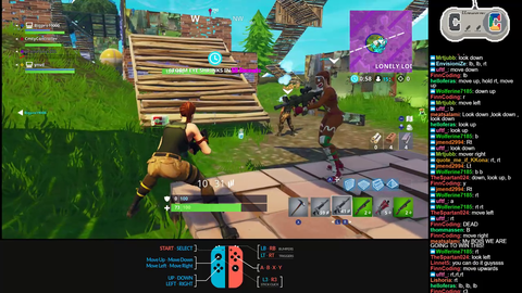 Twitch Plays Fortnite wins their first game