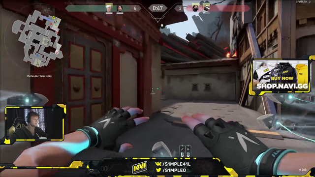 S1mple smurfing in Valorant.