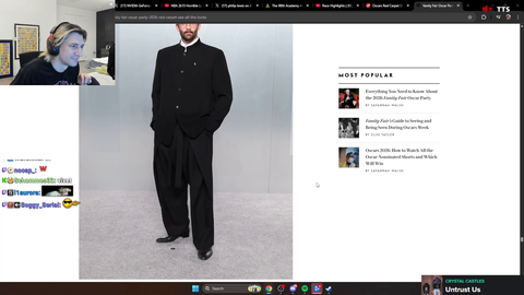xQc roasts the hell out of Hasan's Oscars outfit