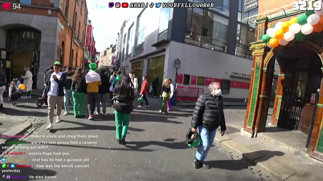 xQc spotted by IRL streamer in Ireland