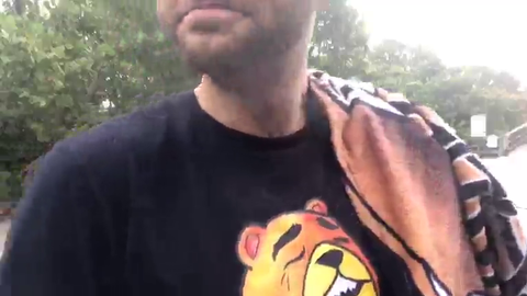 Tree talking guy gets busted talking to a car