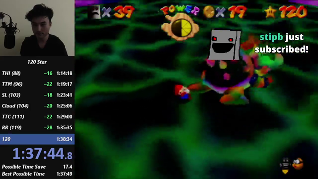 SM64 Speedrunner Liam sets a new world record for the 120 star category with a 1:38:13