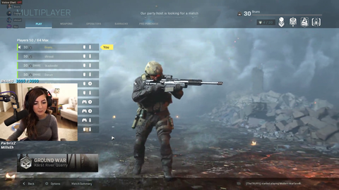 Shroud's GF, Bnans, unmutes a Modern Warfare lobby