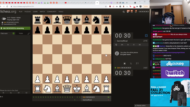 Two chess dubs, one clip