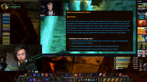 Absolute filth (asmon) defends his guildie ninja looting