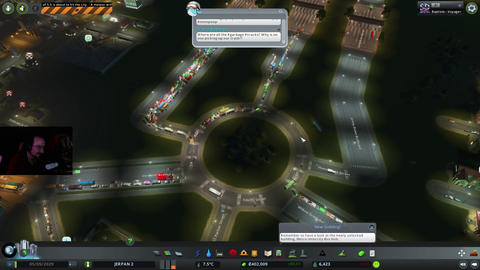 Deranged bald man solves traffic jams