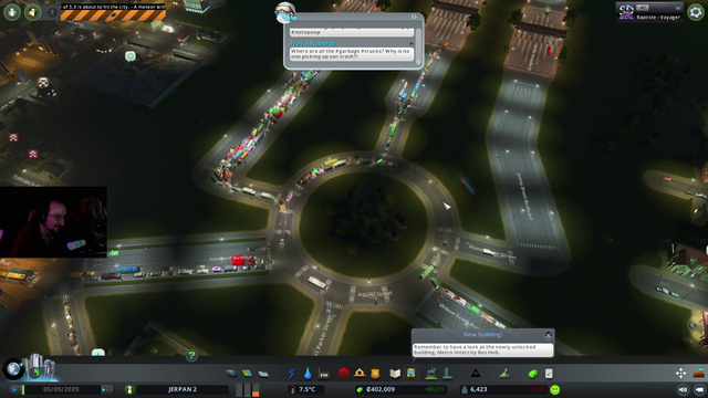 Deranged bald man solves traffic jams