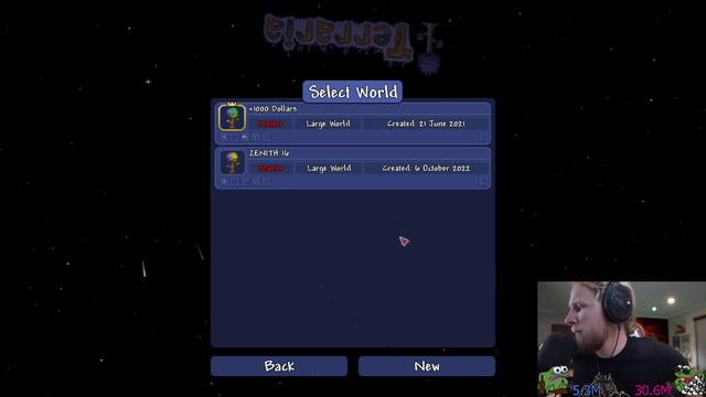 Quin bets a 100 subs he won't die on this newly created world in Terraria.