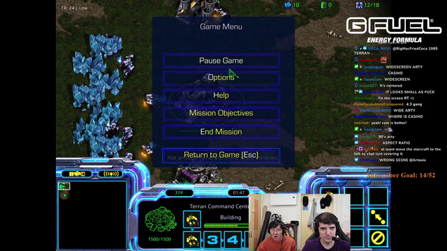 Artosis finally tries starcraft in widescreen instead of 4:3