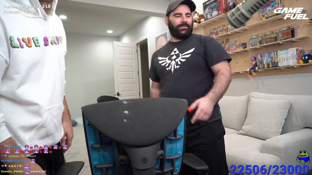 Mizkif playing with the Microwave