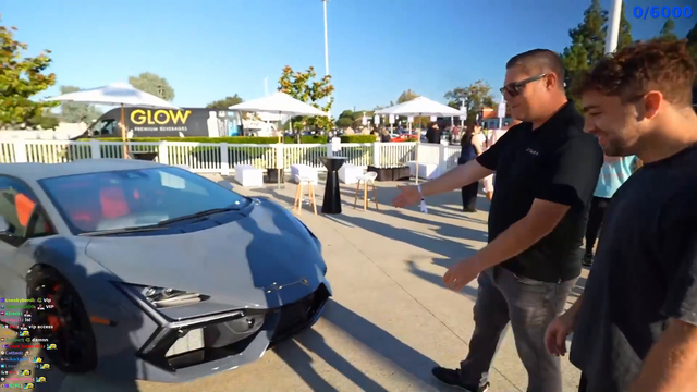 Mizkif shows a 2025 Lamborghini Revuelto at the Lamborghini Club Invitational 9/20/2025