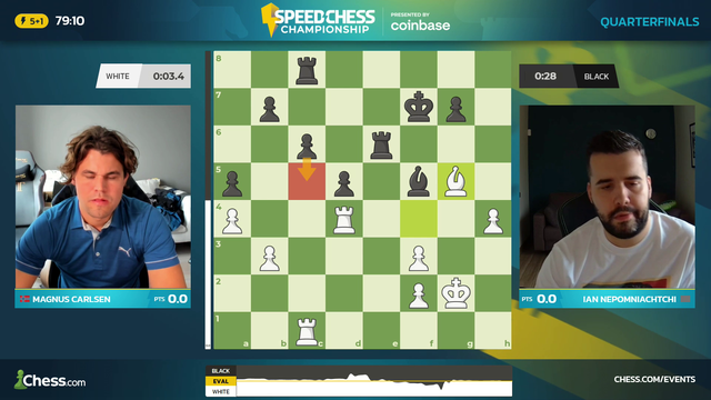 Magnus Carlsen BLUNDERS bishop Against Nepomniachtchi!