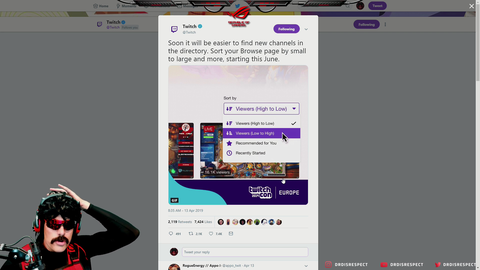Doc watch a twitchcon twitter post