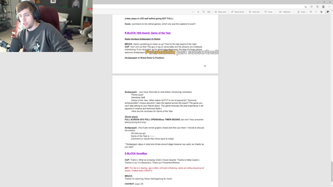 Soda leaks the script for Chat's Choice Awards