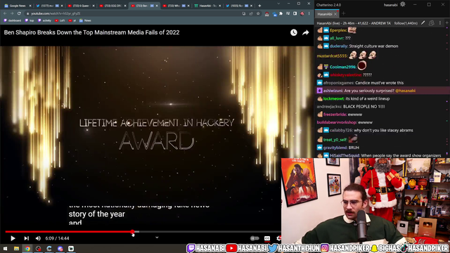 Hasan loses it as every "Media Fail" Ben gives for 2022 goes to a certain kind of people...